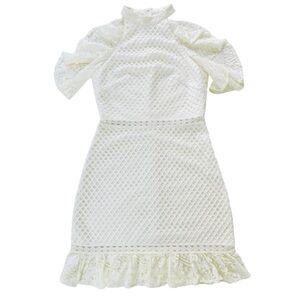 Two Sisters Boutique Off White Ivory Bridal Shower Special Occasion Mini Dress